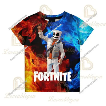 Camiseta Fortnite para niños Banana Peely, camiseta para hombre y mujer, camiseta Battle Royale Game, tops de verano Harajuku