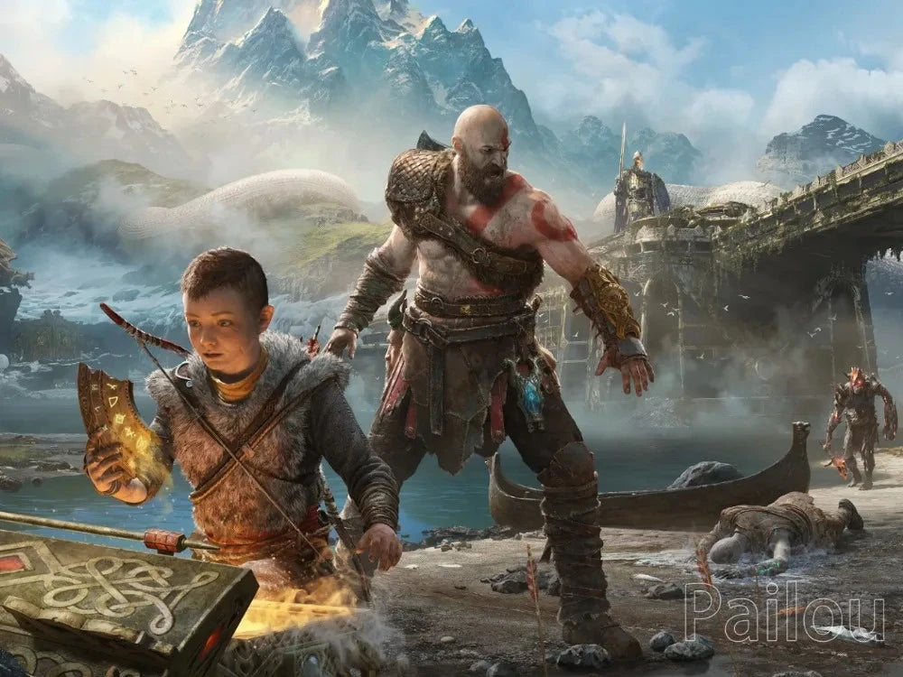 God Of War Ragnarok 5D DIY Diamond Painting Kit Greek Mythology Kratos Art Mosaic Cross Stitch Handcraft Home Room Decor Gift