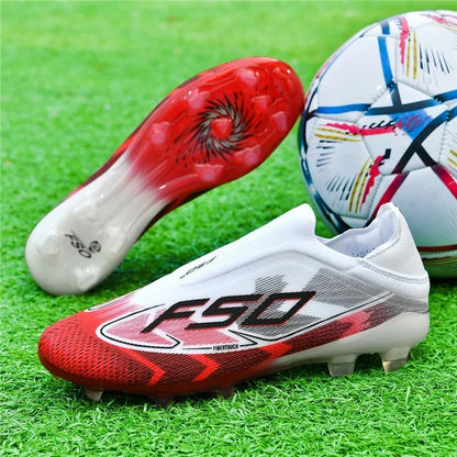 Nouvelles chaussures de football pour hommes, chaussures de futsal antidérapantes pour matchs en extérieur, chaussures de soccer ultralégères, chaussures de sport de haute qualité, chaussures à cheville haute et respira