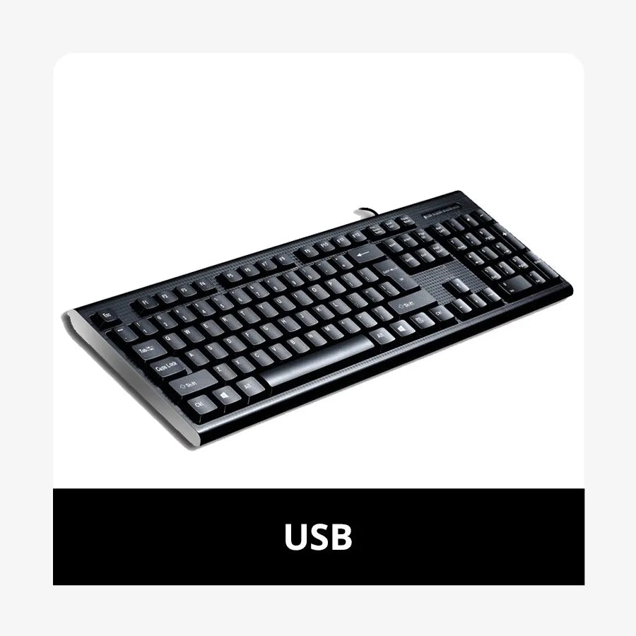 Teclado individual Q9 USB de porta quadrada, para escritório, empresa e casa, PS2 de entrada redonda, com fios, para computador de secretária