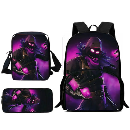 Hot Game Design Child Backpacks Shoulder Bag Pencil Case F-FortniteS Pupil Large Capacity School Bags for Boys Girls Best Gift