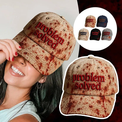 Halloween Theme Embroidery Problem Solved Bloody Hat Horror Baseball Suitable For Halloween Party Cosplay Props Gifts