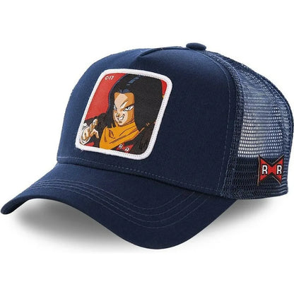 Czapka z motywem Dragon Ball Son Goku – letnia czapka podróżna z daszkiem, męska czapka z haftem w stylu hip-hopowym, z daszkiem przeciwsłonecznym, regulowana czapka typu trucker z siateczką