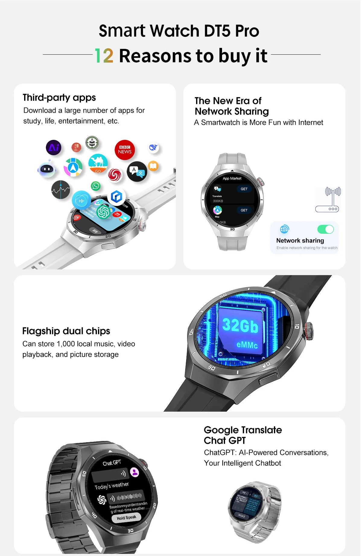 2026 New Watch 5 Pro Genuine Smart Watch GPS Map Navigation NFC Call 32GB memory Clock Built-in Video Music playback Smart Watch