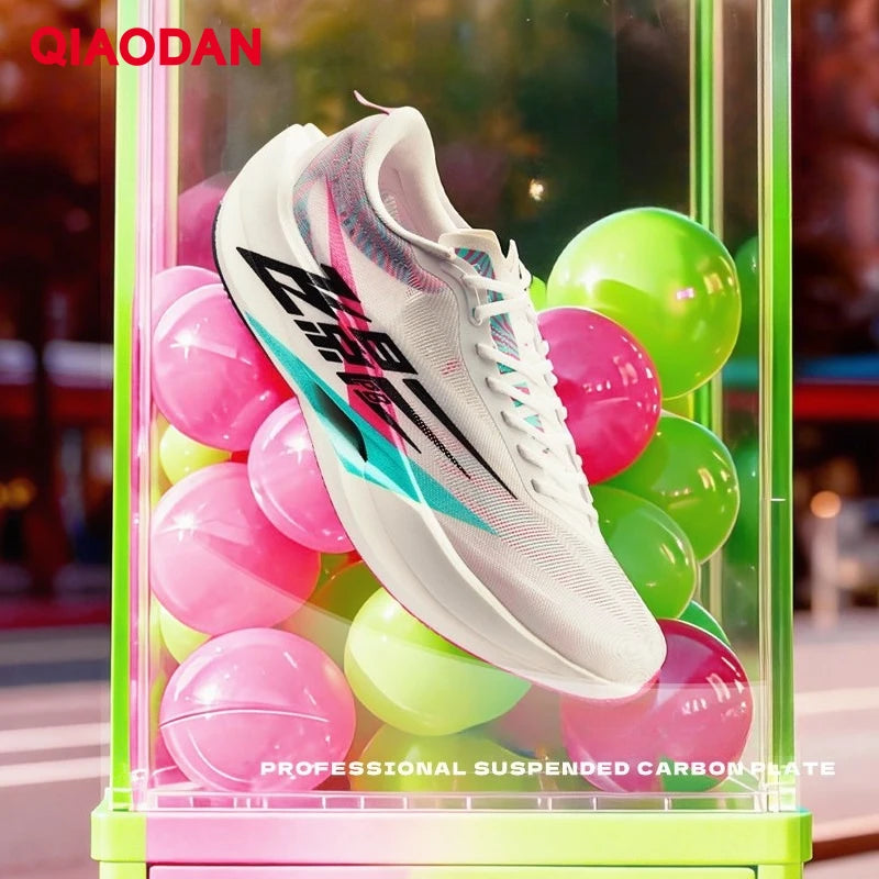 QIAODAN Feiying PB6.0 Pantofi sport de maraton pentru bărbați, model nou, cu talpă suspendată și placă integrală din carbon, adidași de alergare QDB023261299