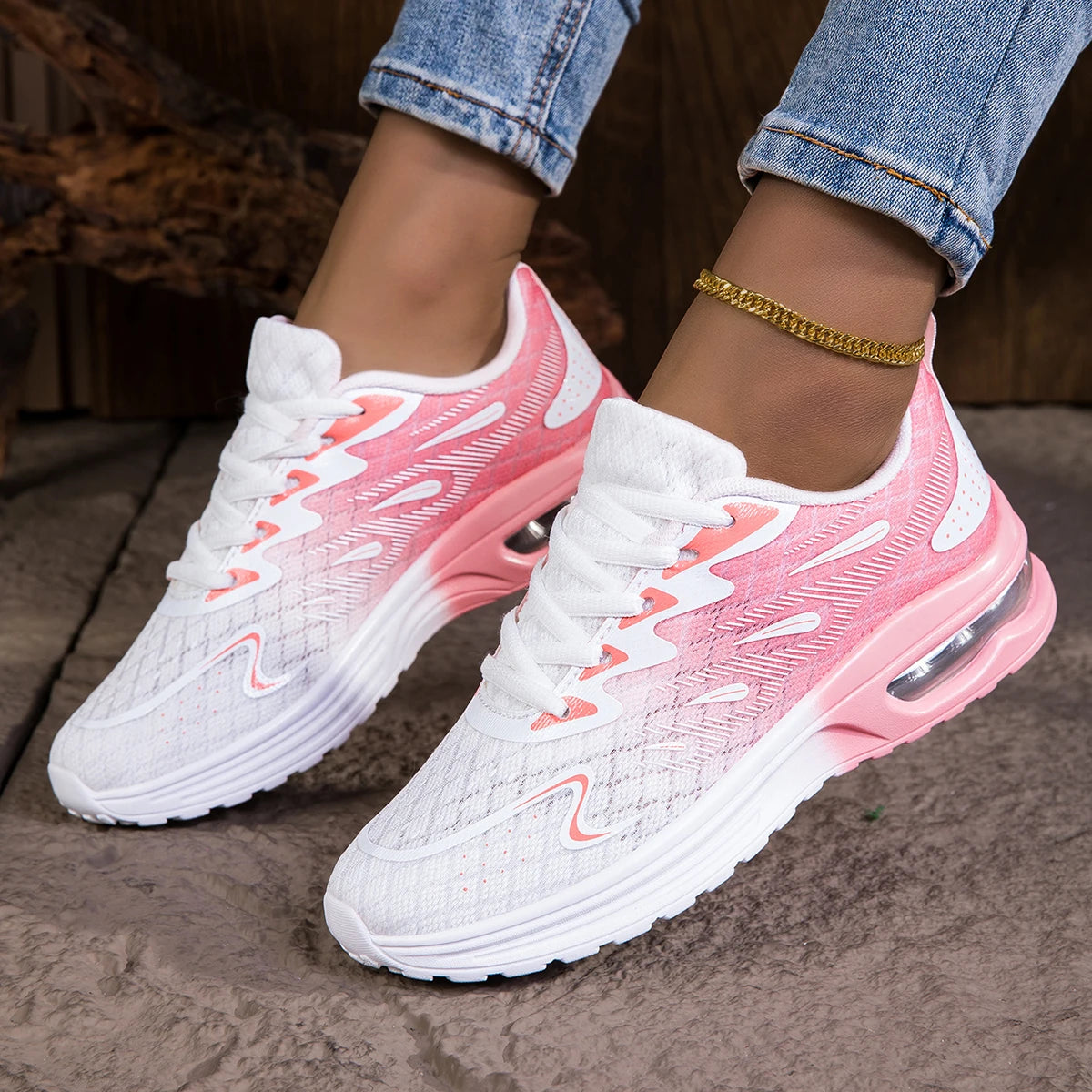 YRZL Women Sneakers Shoes Breathable Lightweight Running Shoes Non Slip Wear Resistant Comfortable Women's  Walking Shoes