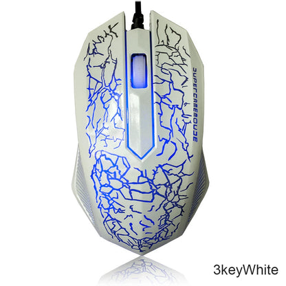 2400 DPI USB-bedrade gamingmuis met ledverlichting, professionele gamermuis, ergonomische computermuis voor PC, laptop en Macbook
