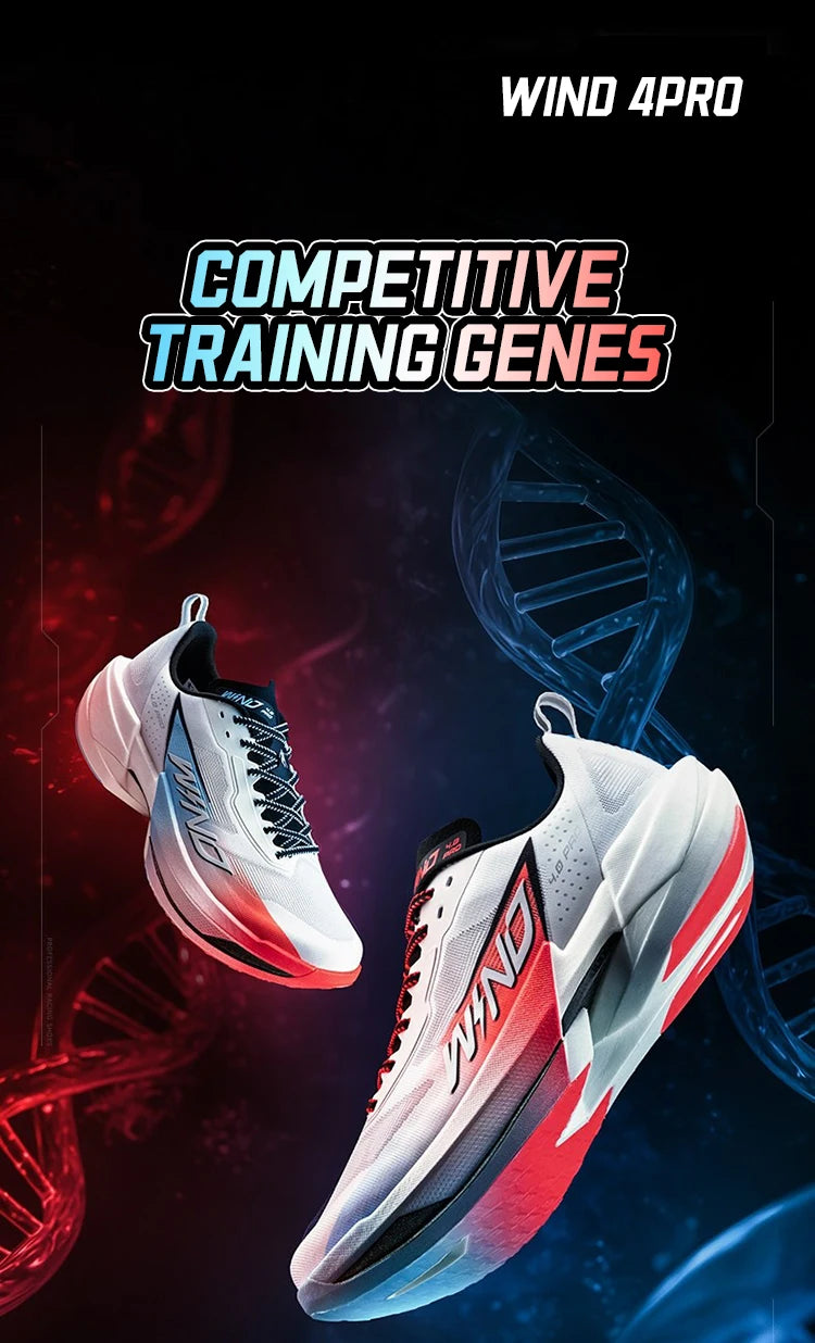 QIAODAN WIND 4PRO Pantofi de maraton cu talpă din carbon pentru bărbați, adidași profesioniști de curse, pantofi sport de alergare respirabili QDB023262291