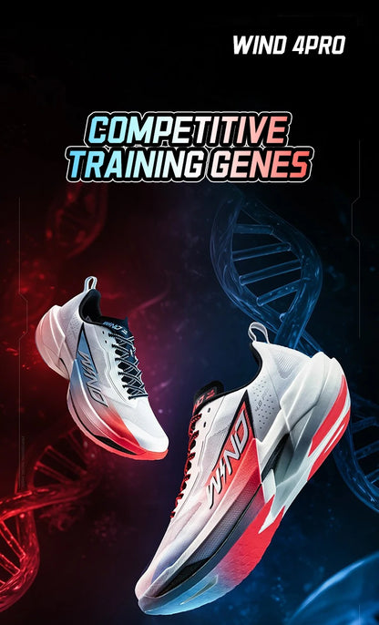 QIAODAN WIND 4PRO Pantofi de maraton cu talpă din carbon pentru bărbați, adidași profesioniști de curse, pantofi sport de alergare respirabili QDB023262291