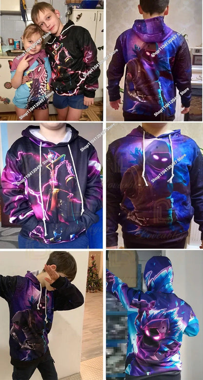 2025 New Fortnite 3D Printed Unisex Hoodie Casual Coat Game Peripheral Cosplay Children Clothing Gifts