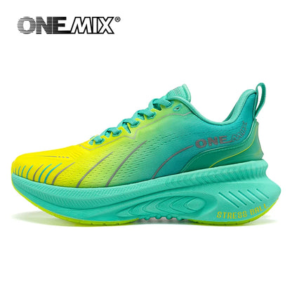 „ONEMIX“ nauji amortizuojantys bėgimo bateliai vyrams, tinkami intensyviai bėgantiems, su raišteliais, sportiniai moterims, neslystantys, lauko sportiniai vyriški sportiniai bateliai