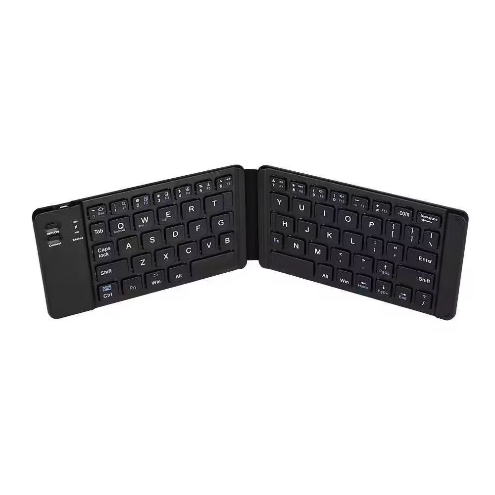 Teclado Bluetooth sem fios dobrável e recarregável para iPad, telemóvel, tablet, notebook e escritório — mini teclado sem fios
