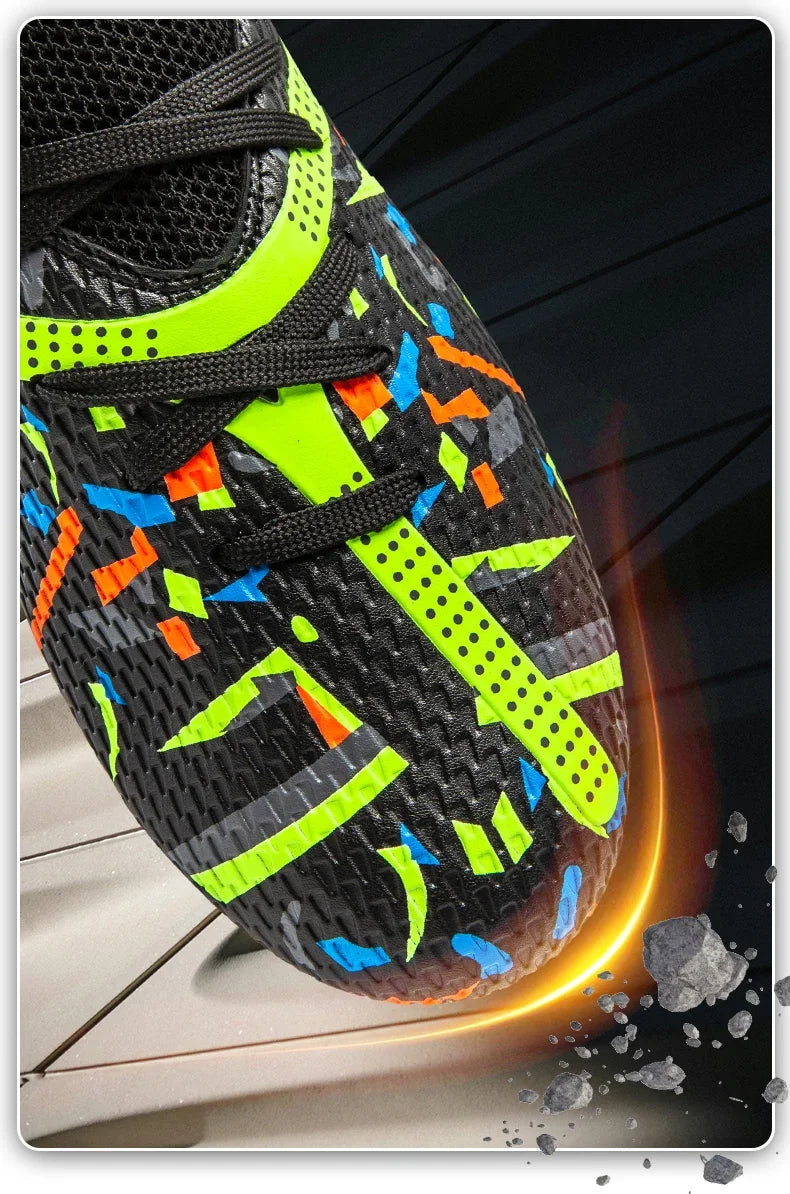 Nouvelles chaussures de football pour hommes, chaussures de sport professionnelles pour l'extérieur, antidérapantes, chaussures d'entraînement, baskets, chaussures de football pour terrain gazonné, ultralégères, unisex