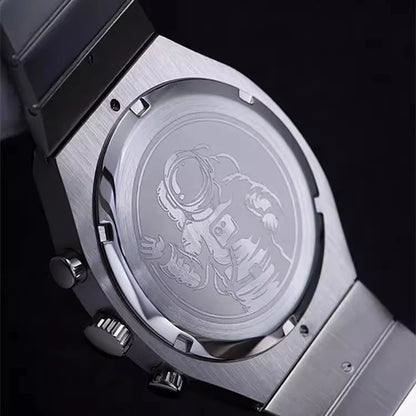 Hruodland new 2025 new 0S00 retro men's quartz chronograph sapphire stainless steel waterproof 5Bar luminous C3 reloj hombre
