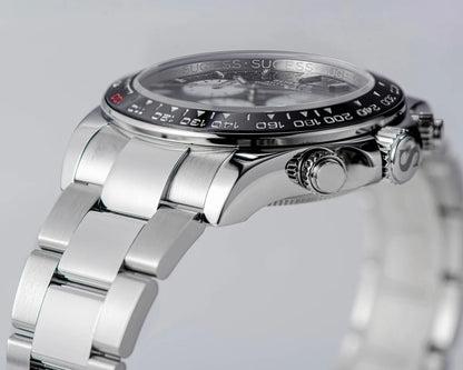Sugess Panda Chronograph Movement Automatic Mechanical Chronograph Wristwatch Waterproof Diving Men Watches Ceramic Bezel Tona