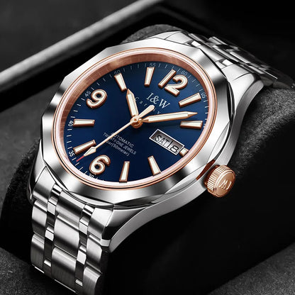 Луксозен механичен мъжки часовник Reloj CARNIVAL от волфрам, с автоматичен механизъм MIYOTA 8205, водоустойчив.