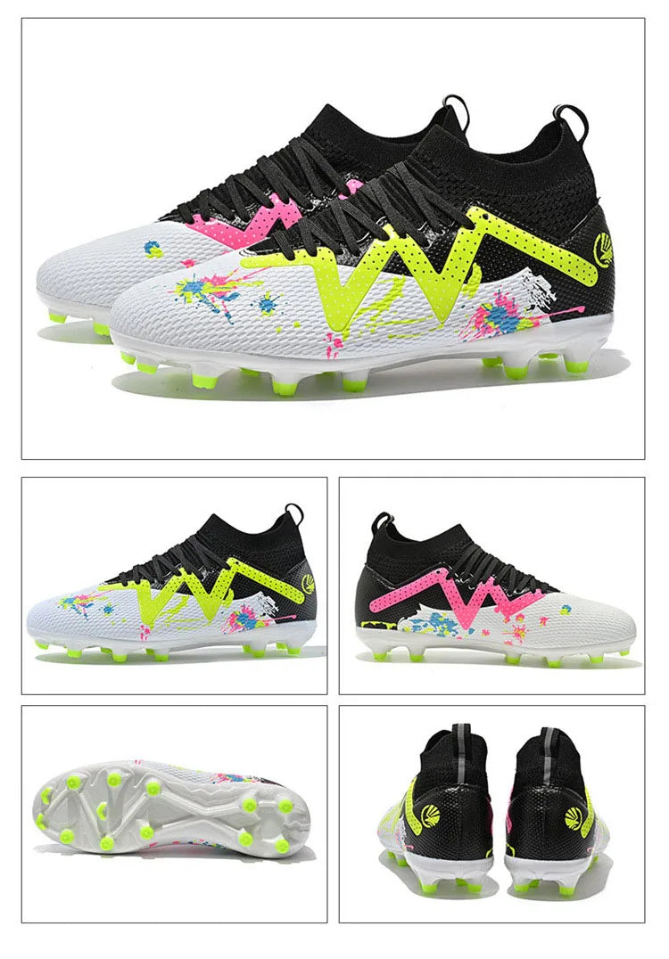 Chaussures de Football pour hommes, chaussures de sport professionnelles, ongles longs FG, crampons de sport de plein air, chaussures d'entraînement antidérapantes
