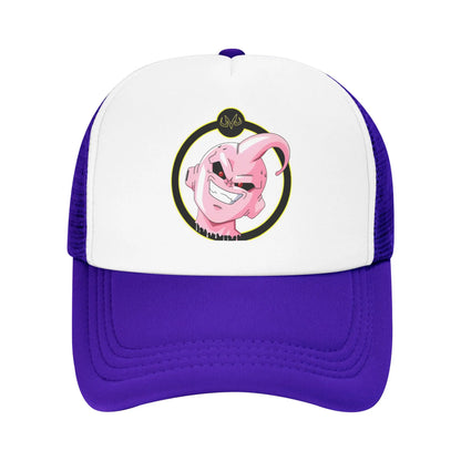 Dragon Ball  Kid Buu Trucker Cap Unisex  Hats Sun Caps Trucker Cap Adjustable Polyester Mesh Baseball Cap Summer