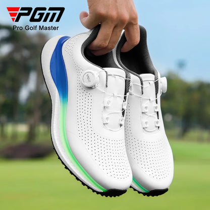 PGM Golf Sneakers sportive da uomo con intersuola super morbida in popcorn, lacci con pomelli, antiscivolo e traspiranti