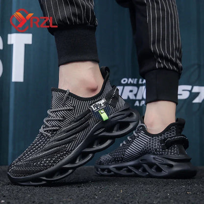 YRZL muške sportske crne tenisice za trčanje i jogging, ležerne outdoor tenisice od prozračne mrežice, ženske lagane crne tenisice za tenis s amortizacijom κρα κρα