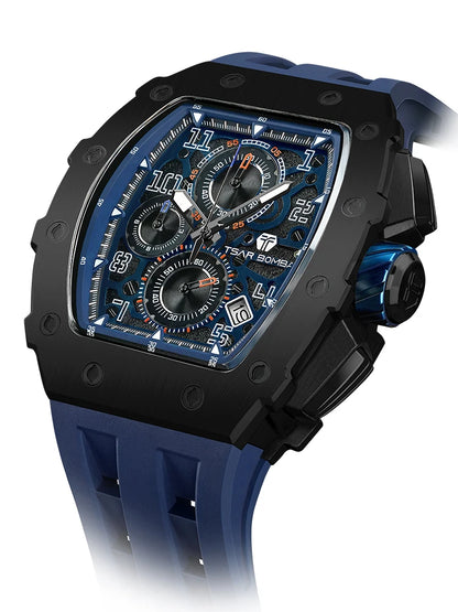 Relógio TSAR BOMBA New TB8204 para Homem, Quartzo Japonês, Cronógrafo, 50M à Prova de Água, Estilo Desportivo, Relógio de Pulso Masculino de Luxo, Presente para Homem
