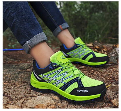 Chaussures de randonnée en maille pour hommes, souliers de voyage respirants, imperméables, pour plein air, chasse, pêche, montagne, équitation, sport