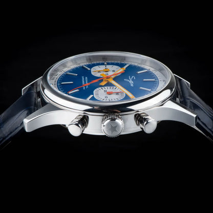 Sugess ST1901 Man Watch Mechanical Chronograph Origin Movement Swanneck Wristwatch Official Pilot Sappire Crystal Military Limit