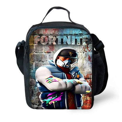 Child Insulated Large Capacity Hot Game F-FortniteS Bag for Boy Girl Student Outdoor Picnic Resuable Thermal Cooler Lunch Box