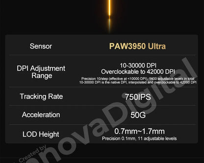 Bezprzewodowa mysz gamingowa ATK Dragonfly A9 Ultimate A9 Air PAW3950 ultralekka ergonomiczna mysz e-sportowa FPS dla graczy CSGO A9 Ultra