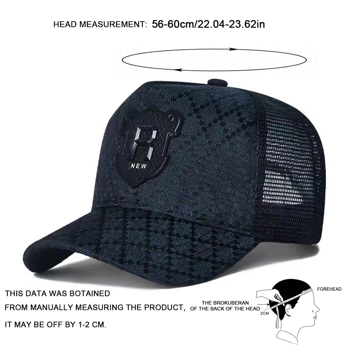 Unisex R Letter Embroidery Baseball Net Caps Spring Summer Outdoor Adjustable Casual Hats Sunscreen Hat Sports Cap