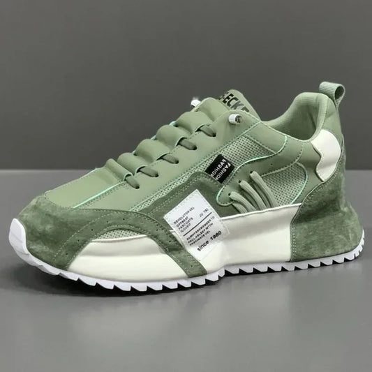 Luksus sneakers til mænd, sportssko, mokkasiner, chunky sneakers til mænd, afslappede sneakers, komfortable, åndbare, trendy designede sko med personlighed