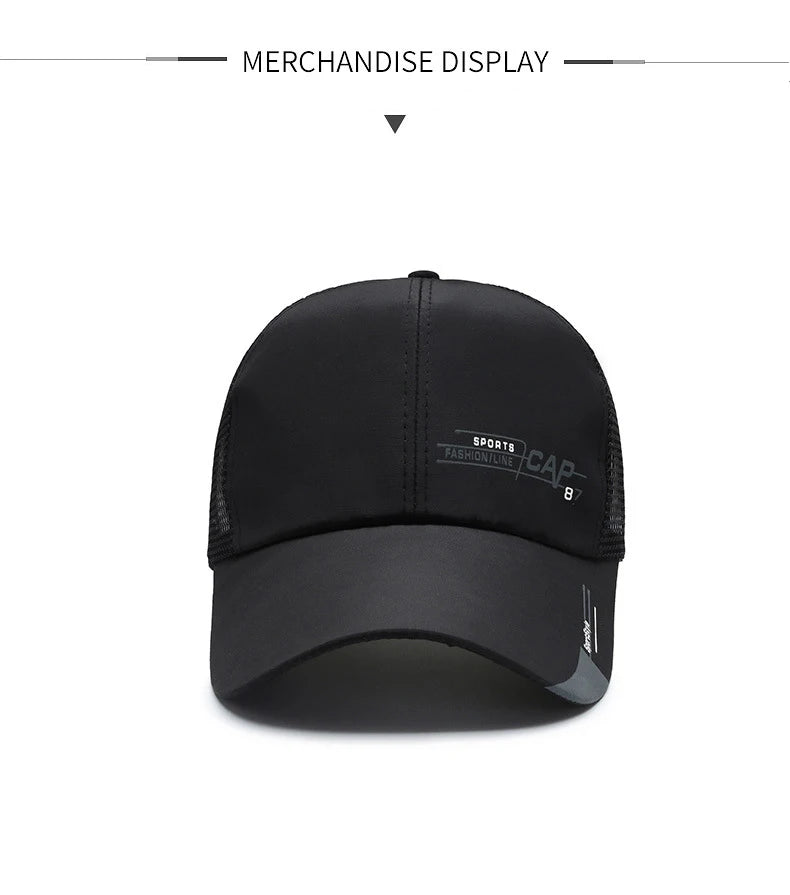 Mens Summer Quick Dried Korean Casual Breathable Mesh Fisherman Hat