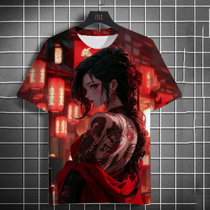 3D Printed Cool Boy Snake Butterfly T Shirt For Men Colorful Cartoon Pattern T-Shirts Summer Street Short-Sleeved Tees Loose Top