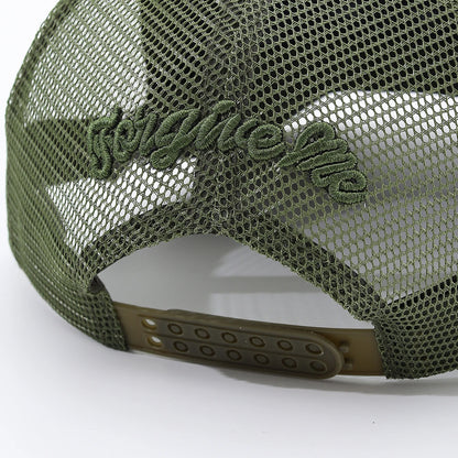 damesmode-baseballpet met letterprint voor lente en zomer, ademende mesh-pet voor buitensporten, heren-truckerpet