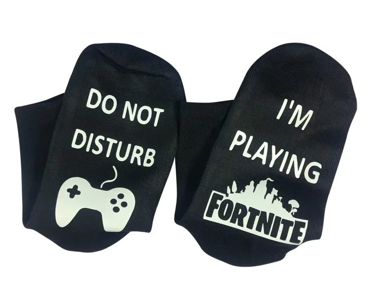 Meias Desportivas FORTNITE de Verão Pretas e Brancas, Respiráveis, Baixas e Invisíveis, em Algodão Macio para Desporto e Uso Casual