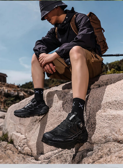 Scarpe da trekking traspiranti da uomo — Fibbia girevole, suola antiscivolo