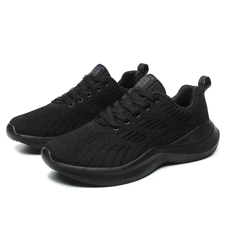 Sneakers da donna alla moda, leggere, scarpe da corsa, scarpe sportive per attività all’aperto, scarpe da corsa comode in rete traspirante, con cuscinetto d’aria e allacciatura con lacci
