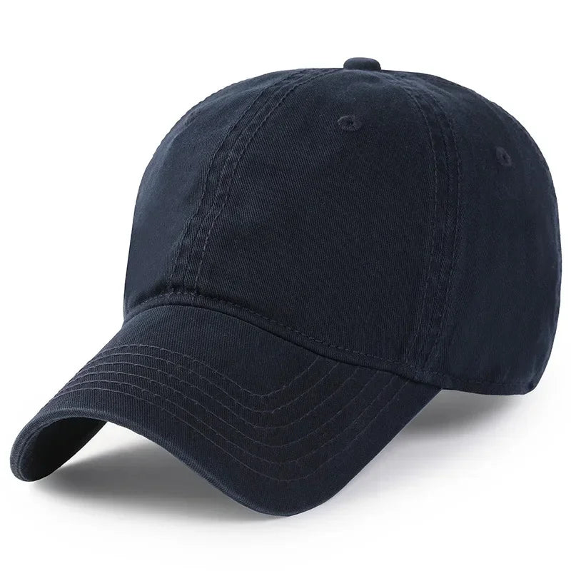 Solid Color Big Size 63cm Soft Cotton Baseball Caps Men Classic Plus Snapback Cap Ladies Golf Sun Hat 59-62cm