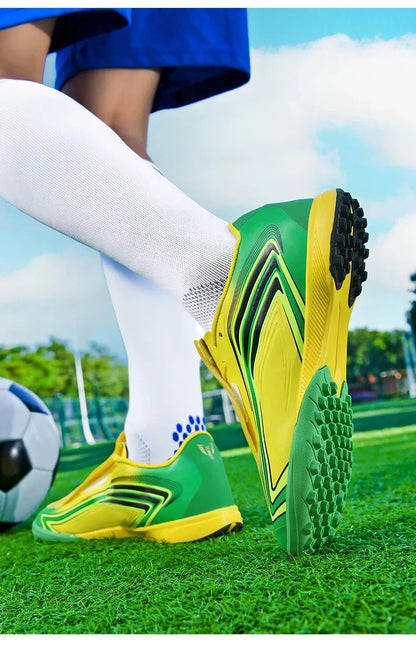 Nouvelles chaussures de football pour hommes, baskets de futsal, crampons, chaussures de football, pour terrain en herbe, montantes, pour l'extérieur, antidérapantes, pour l'intérieur, haute qualité, meilleures ventes