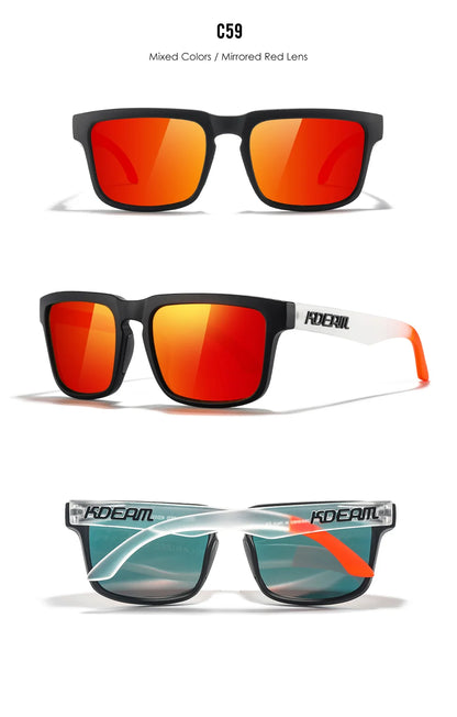KDEAM Unisex Square Sunglasses Polarized Flash With Stylish Mirrored Pink Sun Glasses New Colors KD332
