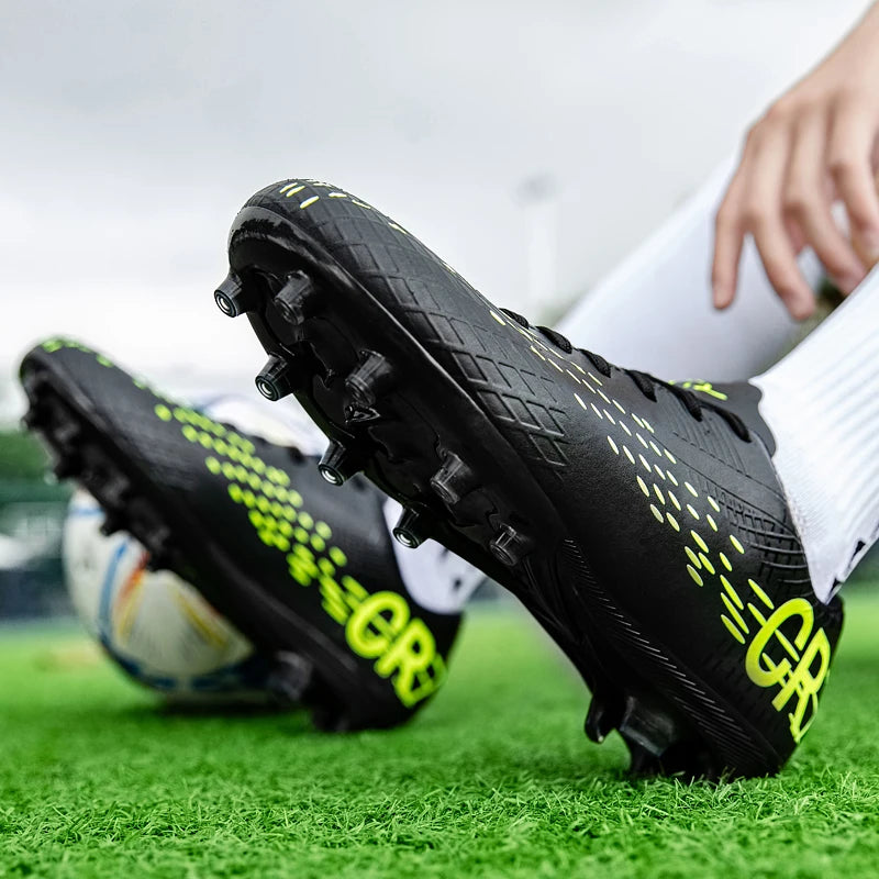 Chaussures de football professionnelles pour hommes, originales, résistantes, confortables, à crampons longs, pour le sport rapide