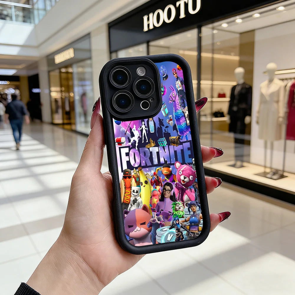 Capa de telemóvel Fortnite para Samsung Galaxy A17 A07 A06 A26 A16 A06 A35 A55 A25 A05s A15 A54 A34 A36 A24 4G 5G, capa traseira flexível