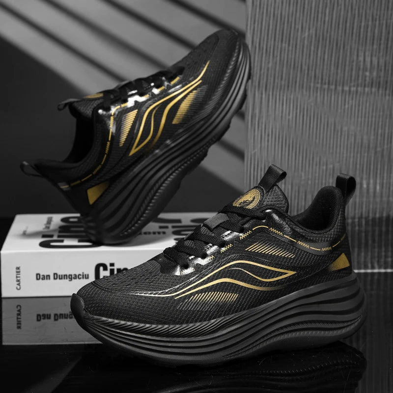 Unisex Breathable Mesh Sneakers Thick Cushion Sole Non Slip Casual Running Walking Daily Sports Shoes