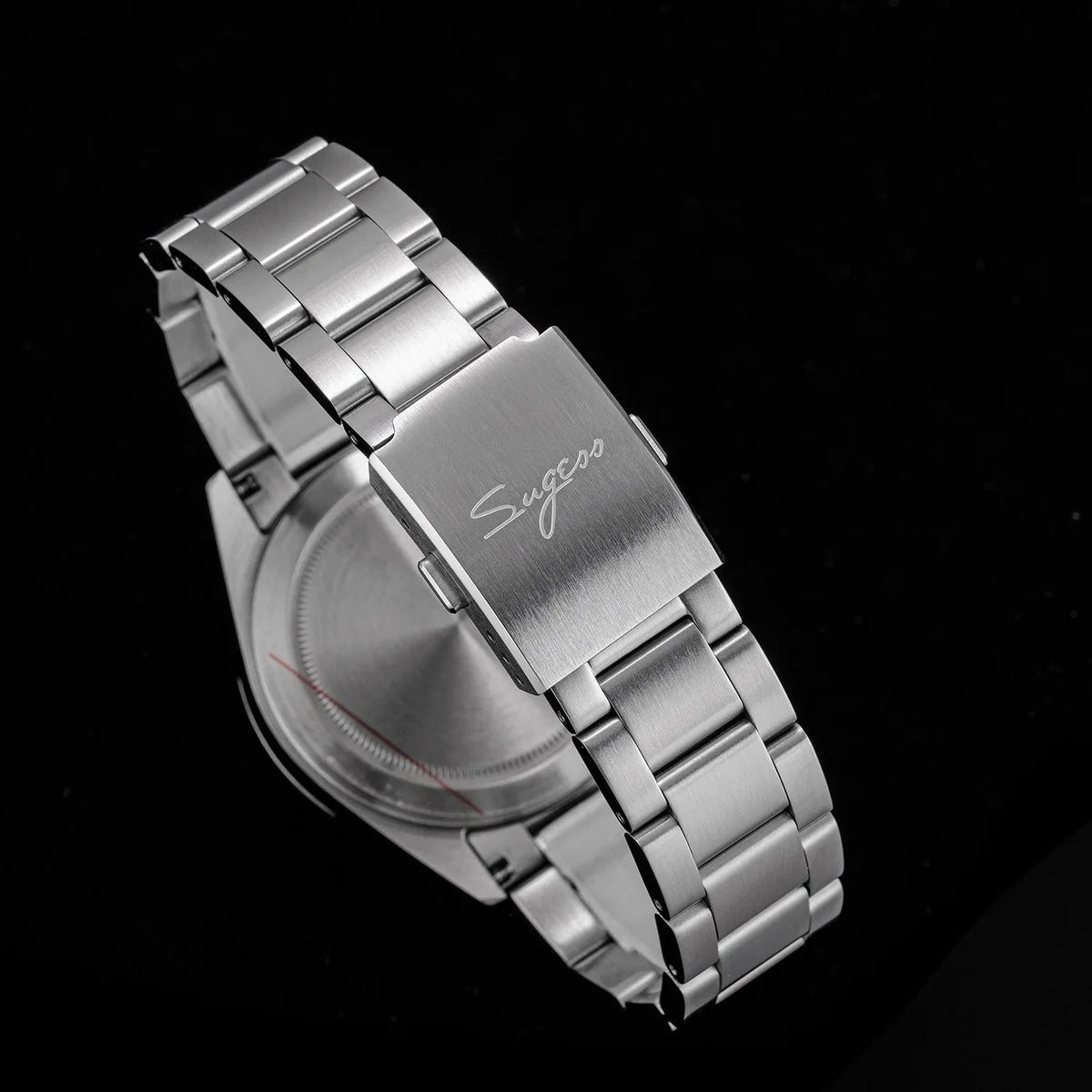 Sugess Chronograph Men Watch Original ST1907 Swanneck Pilot Mechanical Wristwatches Domed Sapphire Crystal Dopamine S457 2025new