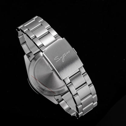 Sugess Chronograph Men Watch Original ST1907 Swanneck Pilot Mechanical Wristwatches Domed Sapphire Crystal Dopamine S457 2025new