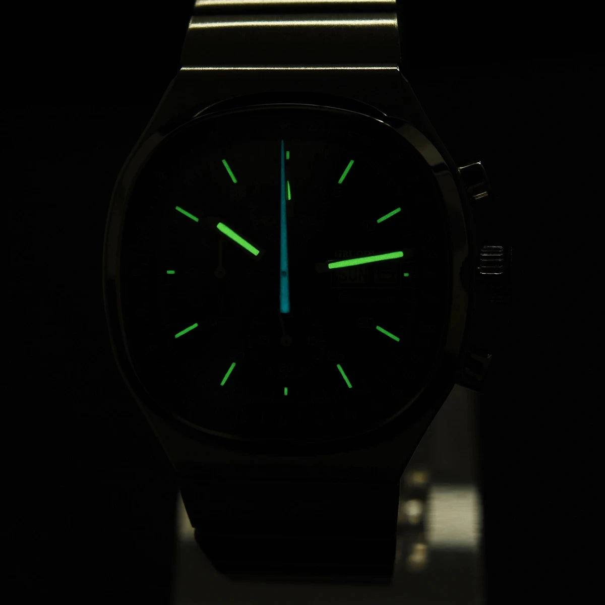 Hruodland new 2025 new 0S00 retro men's quartz chronograph sapphire stainless steel waterproof 5Bar luminous C3 reloj hombre