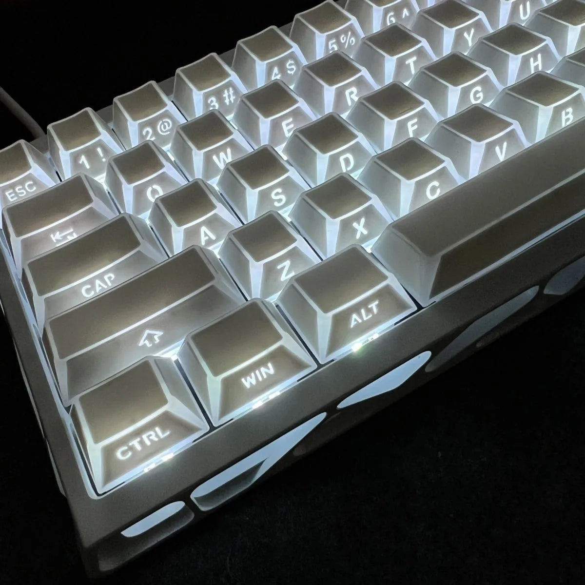 Shadow Keycap Side Print Edge Backlit PBT Shine Through White Black Macarons Cherry Profile 136 Key cap MX Gamer Keyboards AULA