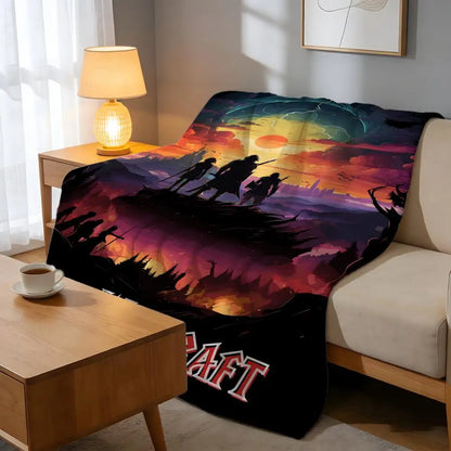 Throw High-Density Short Plush Blanket For Sofa Nap Air-Conditioned Room Soft Skin-Friendly World Of Warcraft