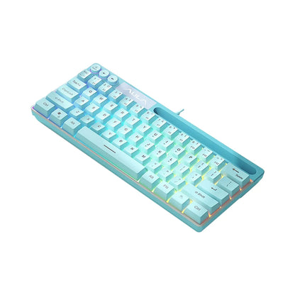 AULA F3061 Mechanical Touch Feel Keyboard 61 Keys Wired Mini Keyboard RGB Backlight Keyboard Desktop  Laptop Game Keyboard