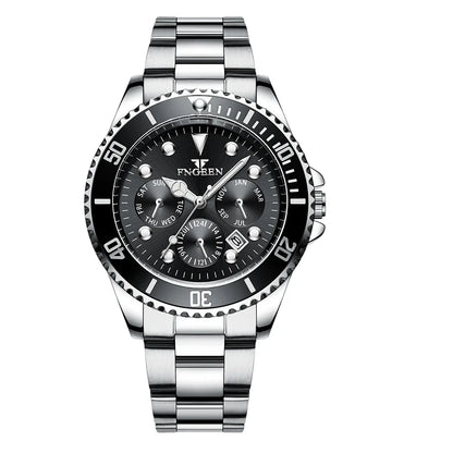 BINBOND luxury quartz watch for men: accurate, with automatic date display, luminous, water-resistant, ideal for sport, business and leisure. Sturdy and durable.